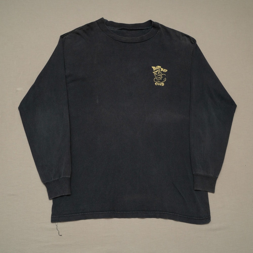 Vintage Bad Boy Club Seeing Believing Long Sleeve T Shirt Faded L Lifes a Beach